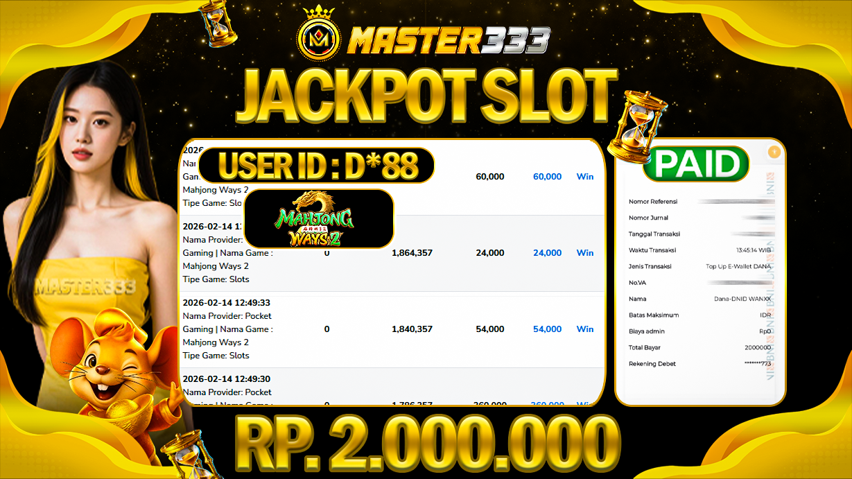 JACKPOT 2.000.000 JUTA DI POCKET GAMING MAHJONG WAYS 2 SAH LUNAS