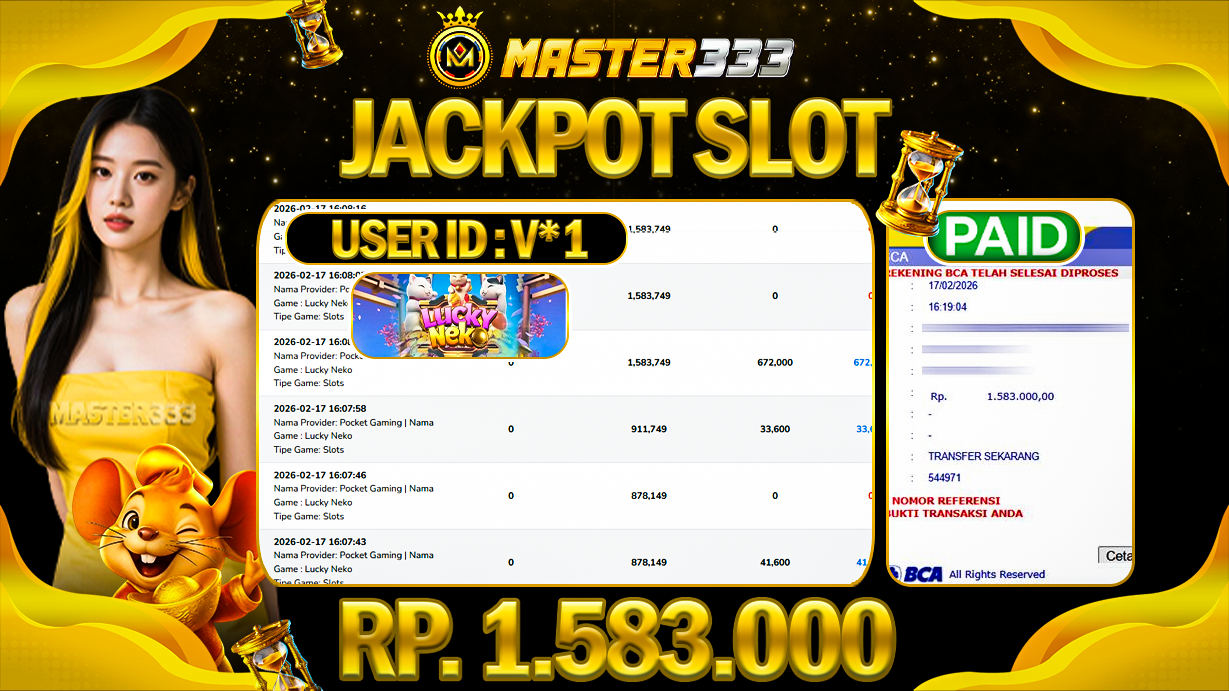 JACKPOT 1.583.000 JUTA DI PG SOFT GAMING GAMES LUCKY NEKO SAH LUNAS