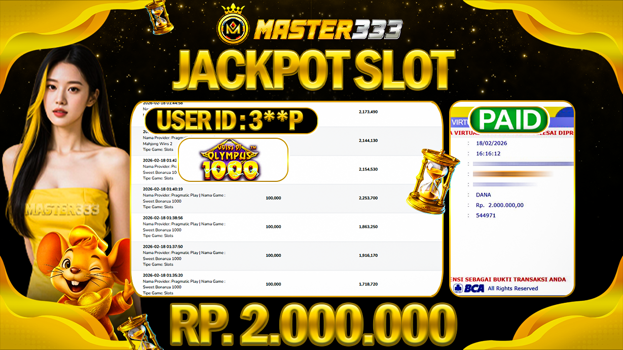 JACKPOT 2.000.000 JUTA DI PRAGMATIC PLAY GAMES GATES OF OLYMPUS 1000 SAH LUNAS