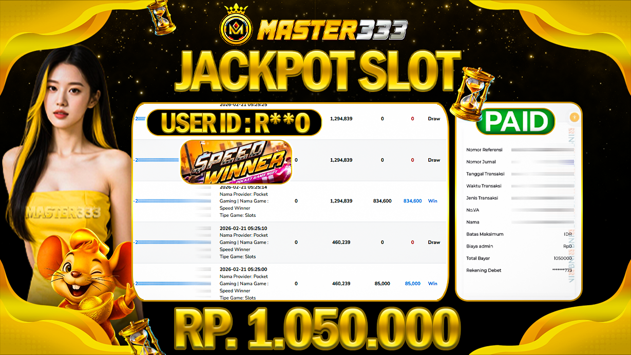 JACKPOT 1.050.000 JUTA DI POCKET GAMING SLOT GAMES SPEED WINNER SAH LUNAS
