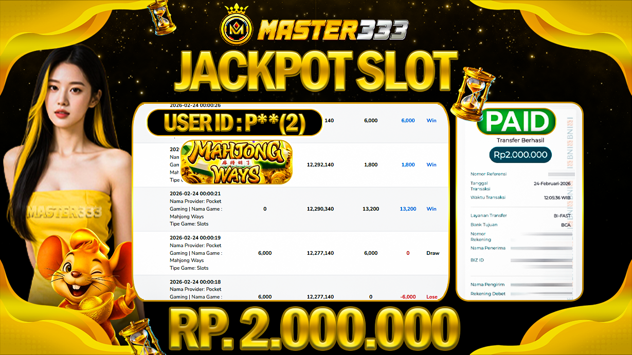JACKPOT 2.000.000 (2) JUTA DI PG SOFT SLOT GAMES MAHJONG WAYS 1 SAH LUNAS