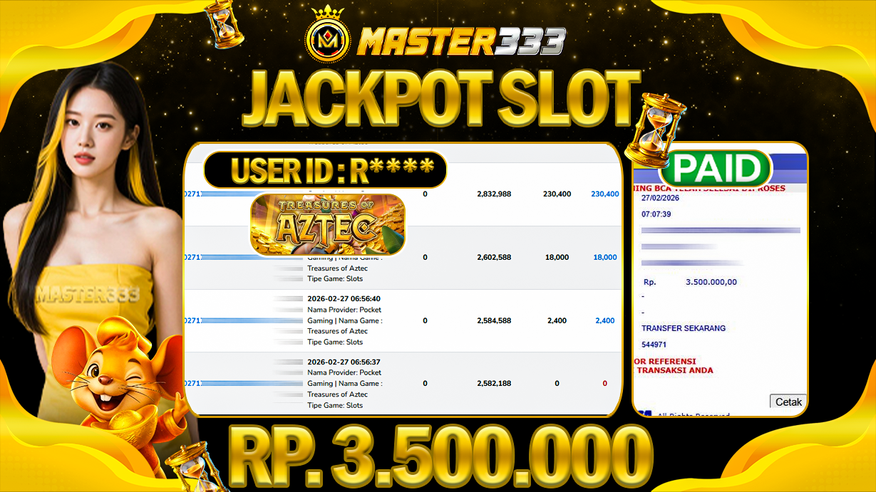 JACKPOT 3.500.000 JUTA DI PG SOFT SLOT TREASURE OF AZTEC GATE SAH LUNAS