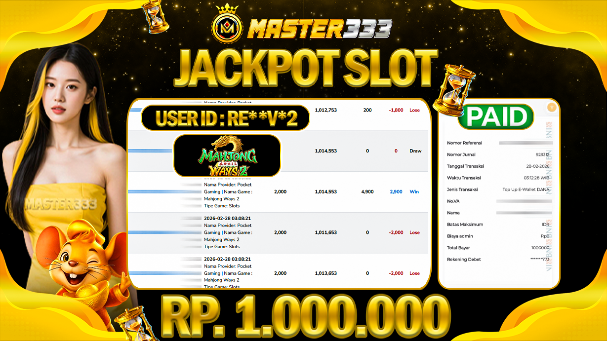 JACKPOT 1.000.000 JUTA DI PG SOFT SLOT MAHJONG WAYS 2 GATE SAH LUNAS