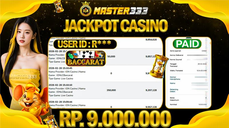 JACKPOT 9.000.000 JUTA DI LIVE CASINO GAMES BACCARAT  SAH LUNAS